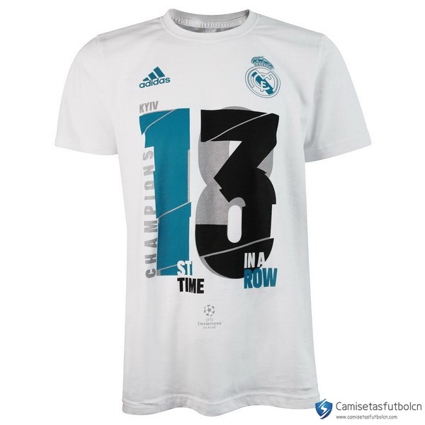 Camiseta Real Madrid Champions 13 2017-18 Blanco